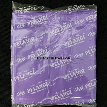 Kantong Plastik HDPE Violet Uk. Kecil Tebal 0.15 Merk Pelangi