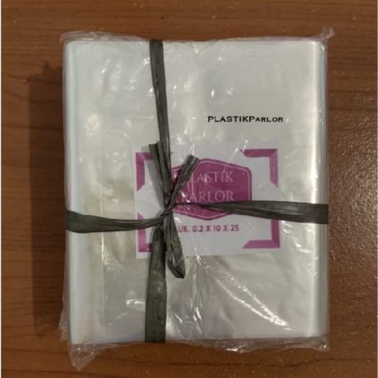 PLASTIK PP UKURAN 10X25 TEBAL 0,2 ( 1 IKAT )