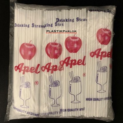 Sedotan Lurus Apel Putih 5 mm (Pack Besar)