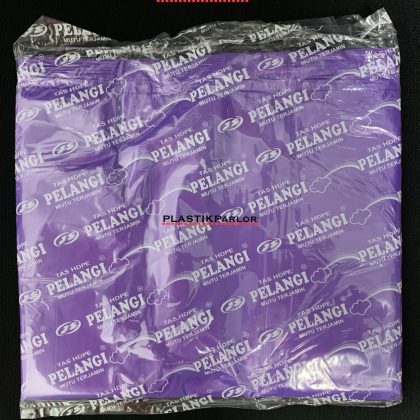 Kantong Plastik HDPE Violet Uk. Tanggung Tebal 0.2 Merk Pelangi