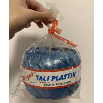 TALI RAFIA WARNA BIRU MERK ANGGREK 0,2 KG