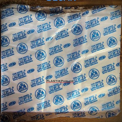 Kantong Plastik HDPE Transparan Tebal 0.15 Merk Deal Biru (Uk. Besar)
