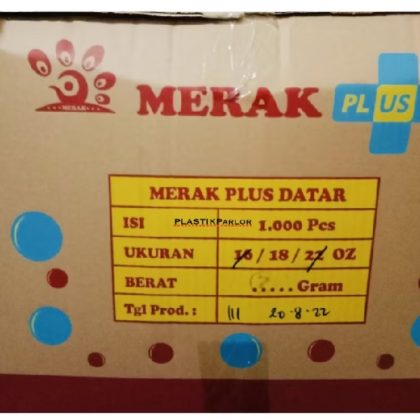 CUP/GELAS PLASTIK MERAK PLUS DATAR Uk. 18 Oz 7Gr (1 DOS)